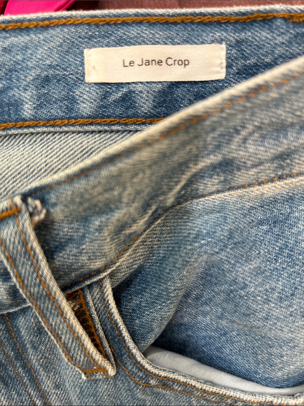 FRAME Le Jane Crop Raw Fray Jean Size 25 - Picture 14 of 16